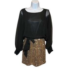 Xtaren Long Sleeve Sequin Dress, M, NWOT